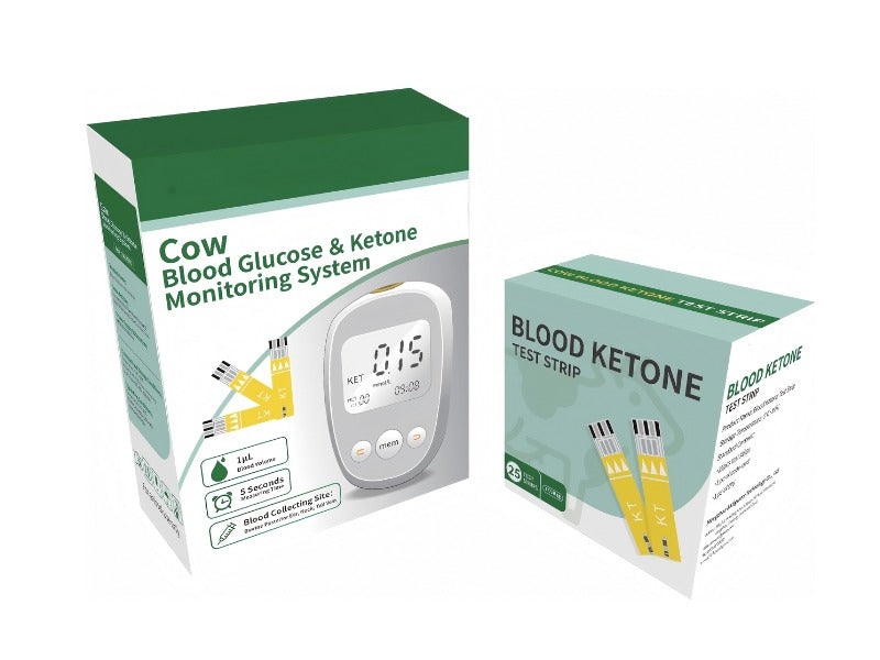 Cow Blood Glucose & Ketone Monitoring System($0.68/Test Strip)#