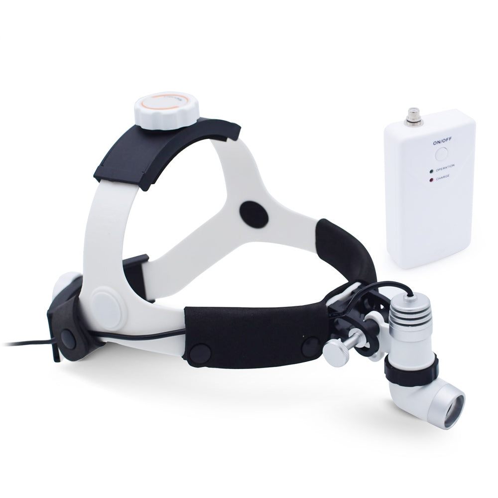 Portable Headlamp AC/DC Power Supply Rechargeable Surgical Headlight with 3W LED Bulb #