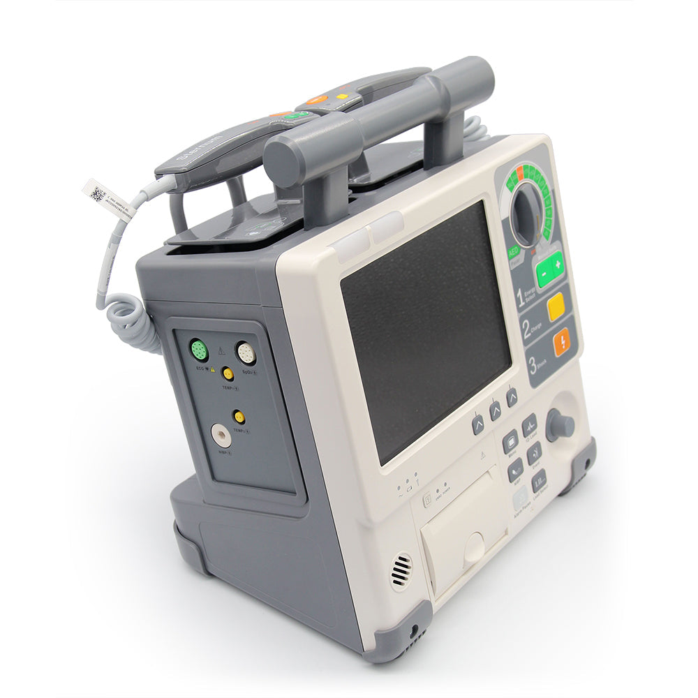 Defibrillator ECG ETCO2 Biphasic Emergency Heart Pacemaker Cardiac Defibrillator Monitor #