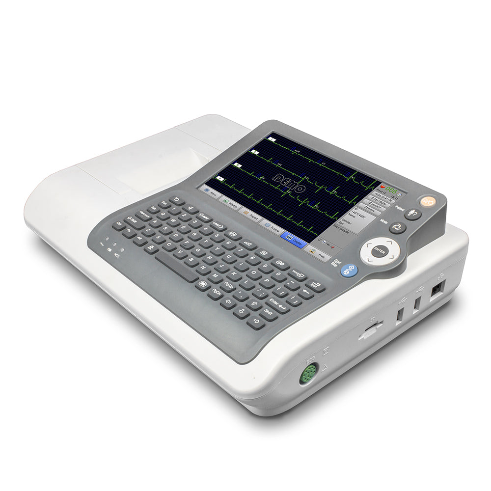 ECG 3 Channel Digital Hospital Electrocardiograph EKG Machine #