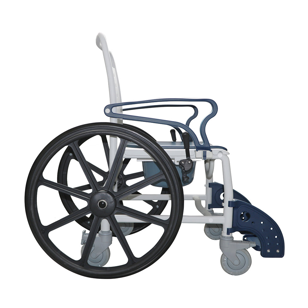 Adjustable Bath Commode Wheel Chair Foldable Disabled Commode Chair #