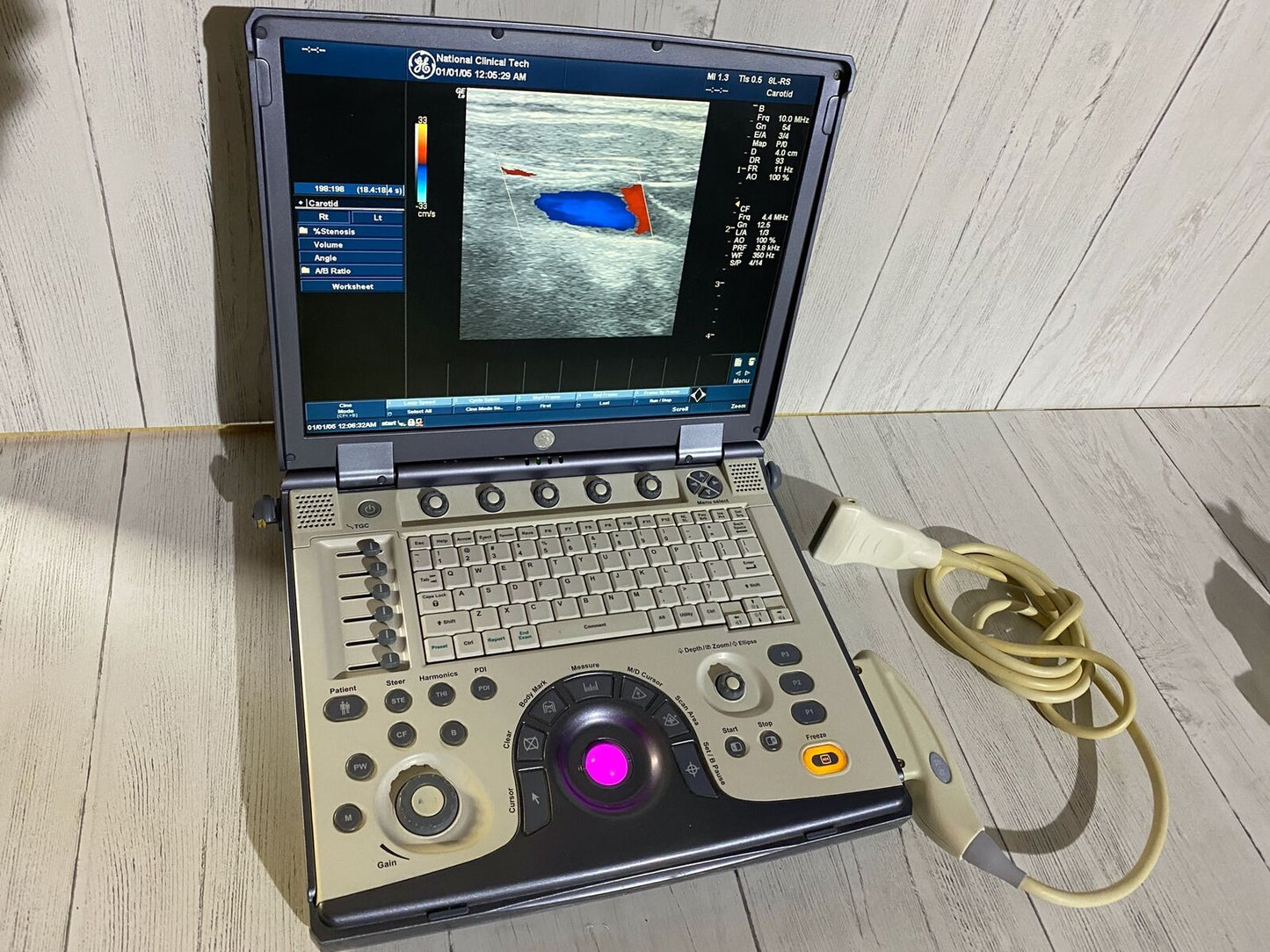Ge Logic E portable Ultrasound machine with one linear array prone L8-8S -2006 #