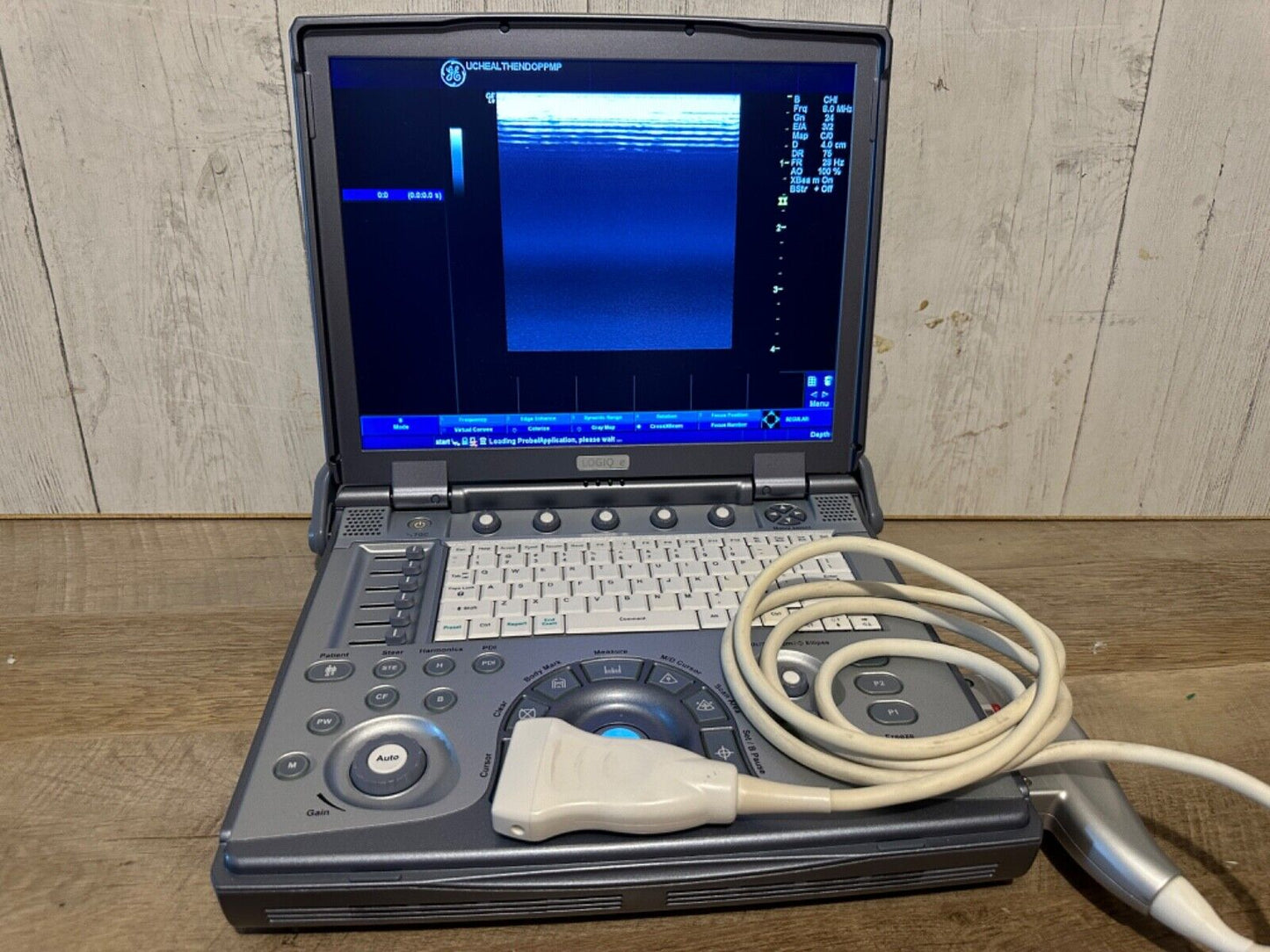 GE Logiq E portable ultrasound 2008 with 8L-RS probe MSK/Vascular #