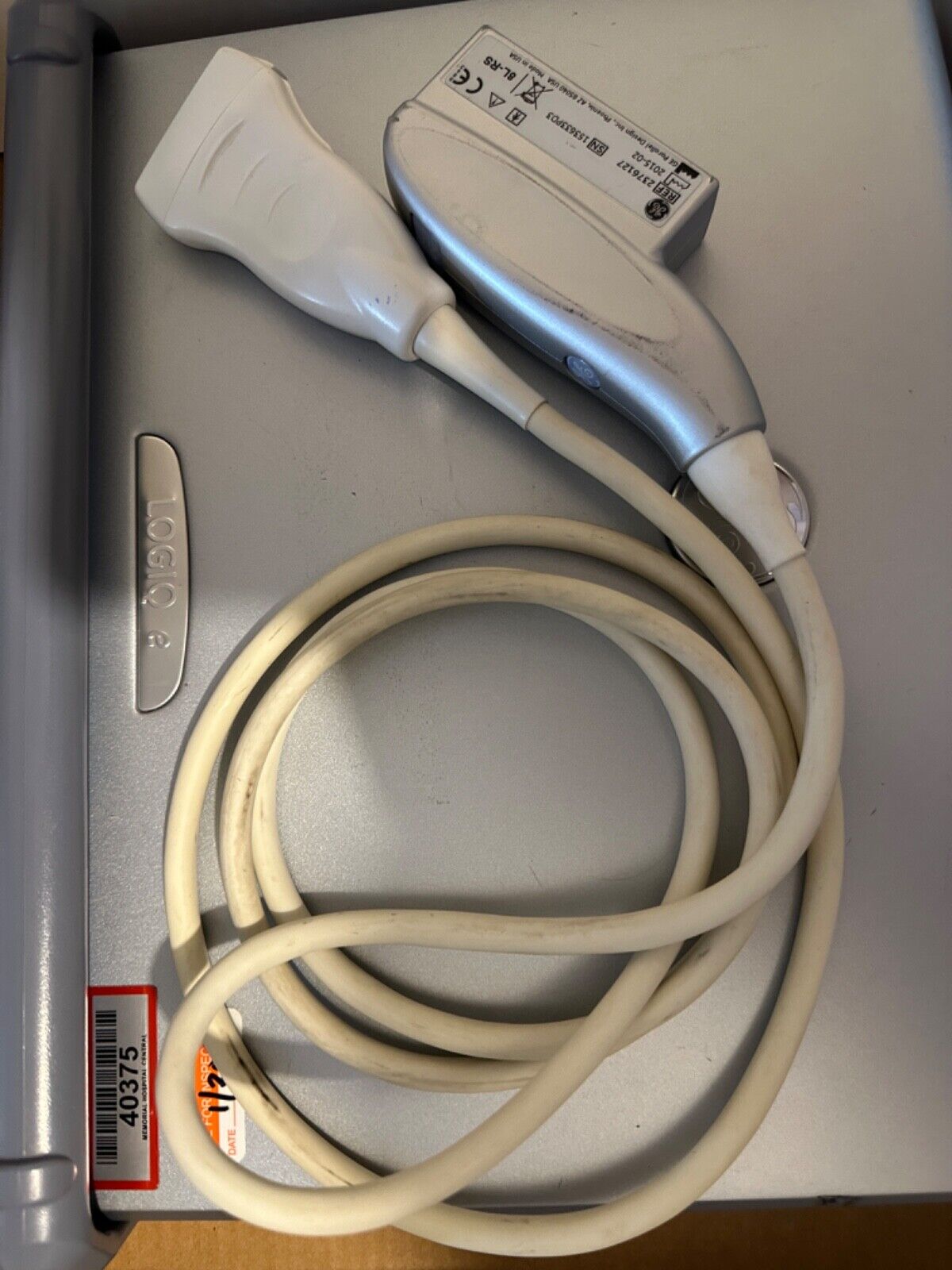 GE Logiq E portable ultrasound 2008 with 4C-Rs Abdominal probe #