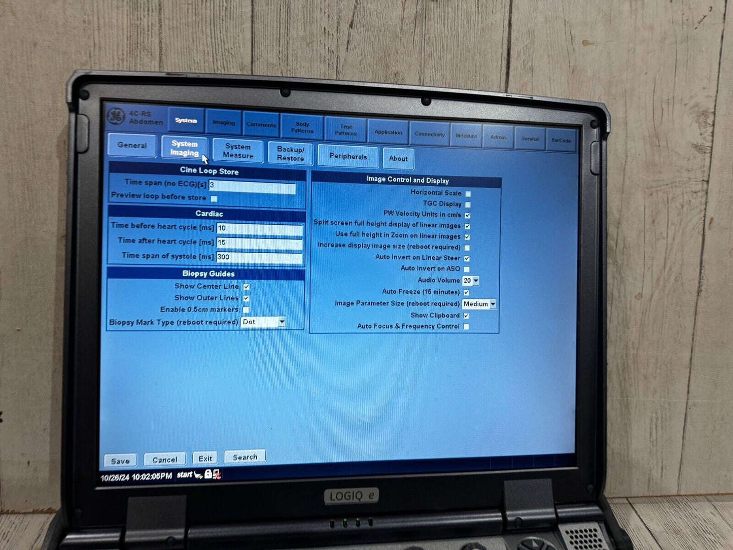 GE Logiq E portable ultrasound 2011 with 4C-Rs Abdominal Probe #