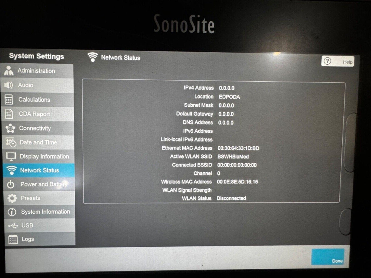 Sonosite X-porte Ultrasound with one C60XP Abdominal Probe #