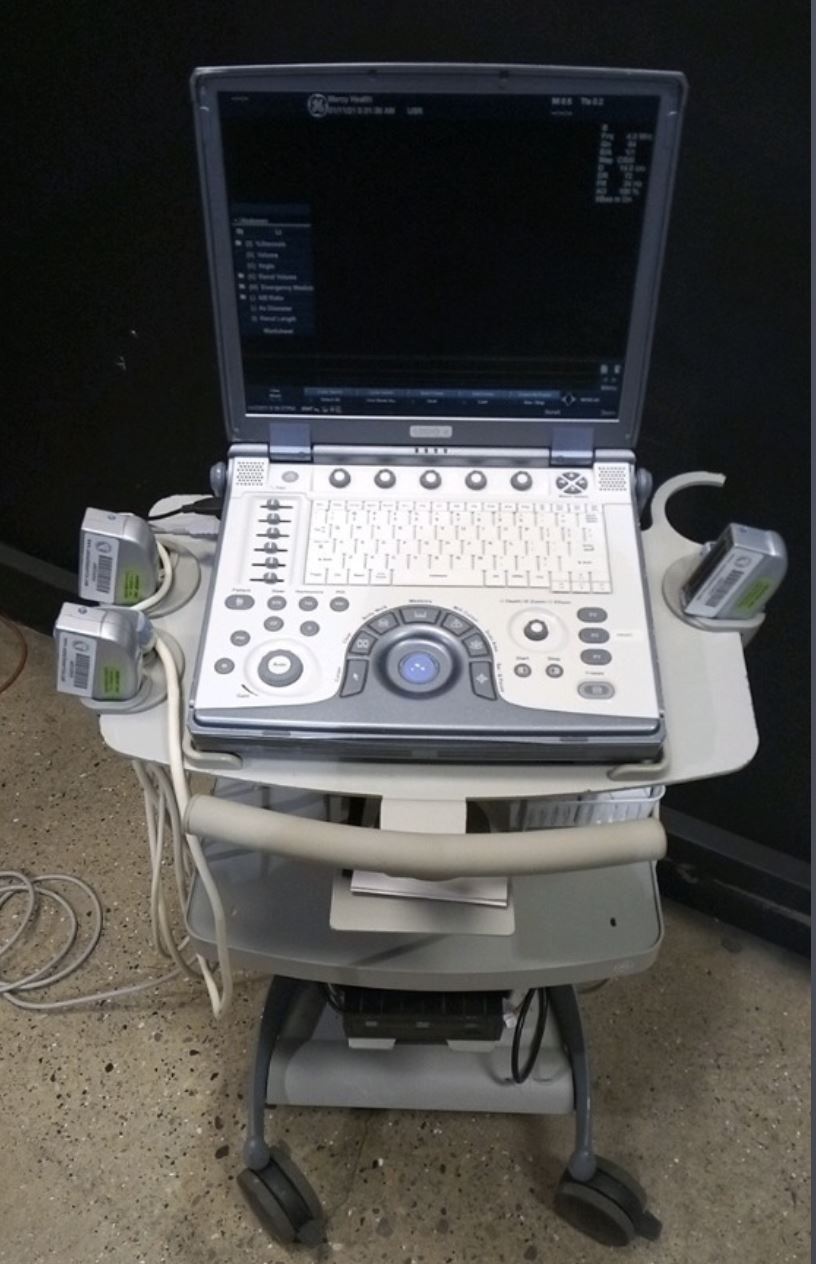 GE LOGIQ E PORTABLE ULTRASOUND MACHINE WITH 3 PROBES (3S,12L,4C) #