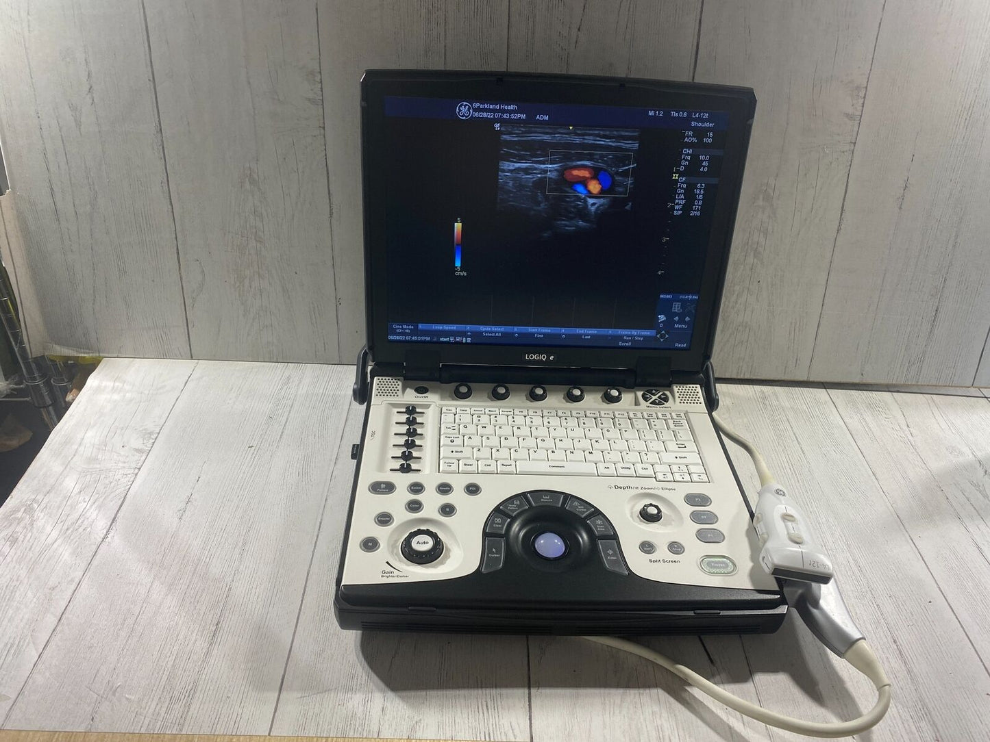 GE LOGIQ E Next Generation Ultrasound machine & Probe -L4-12T DOM 2014 R8.0.4 #