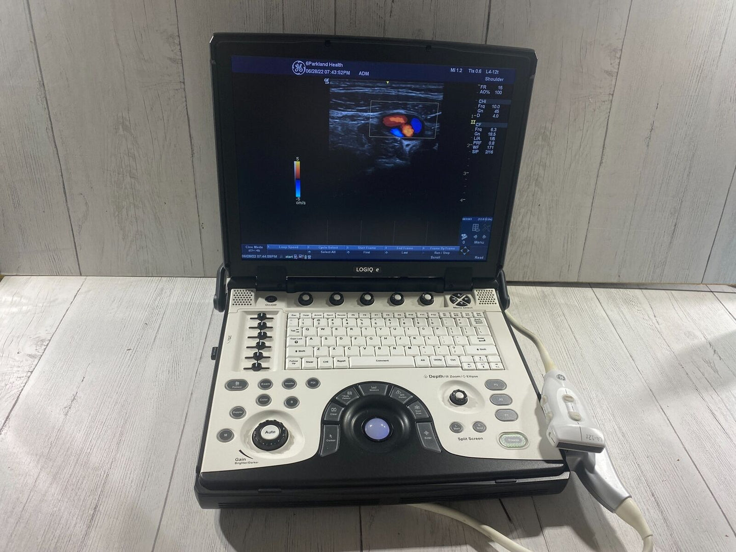 GE LOGIQ E Next Generation Ultrasound machine & Probe -L4-12T DOM 2014 R8.0.4 #