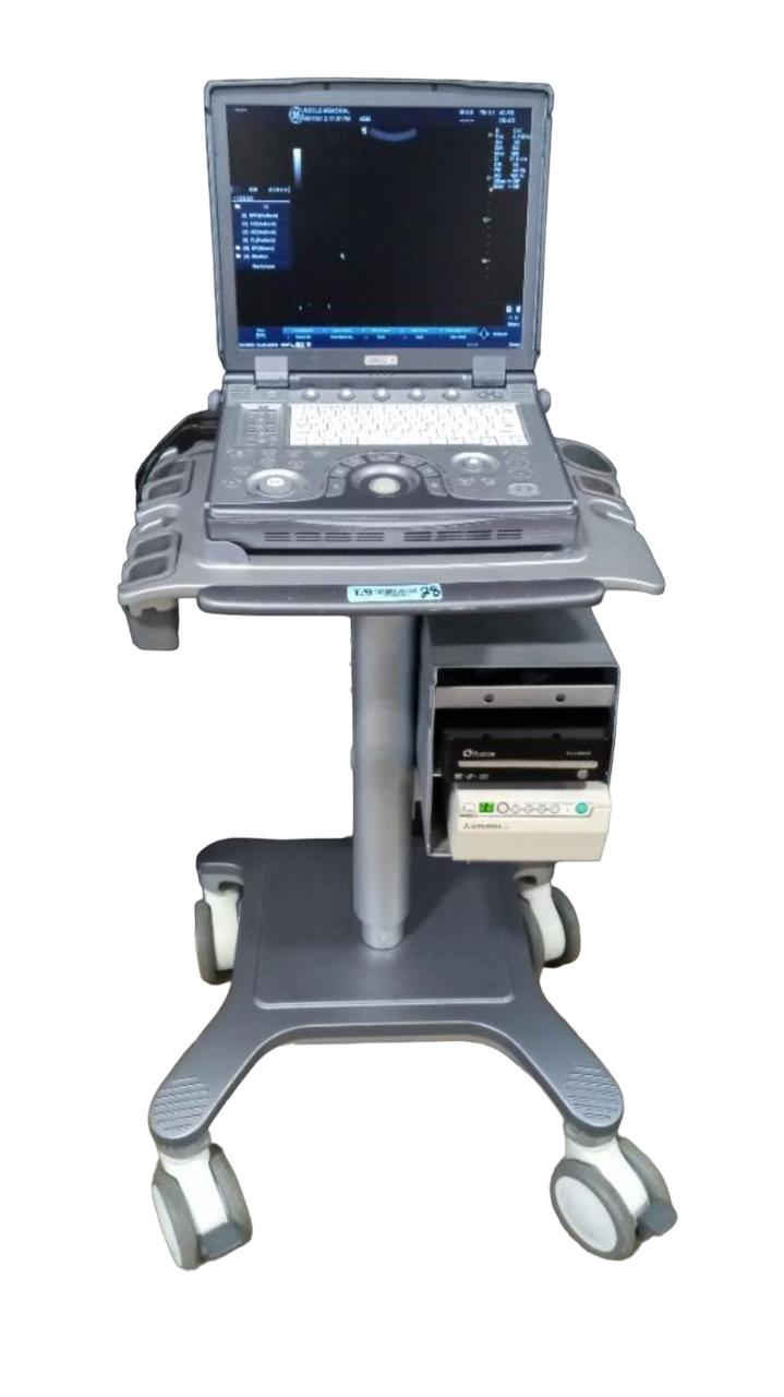 GE Logiq E portable ultrasound with 8L-RS probe MSK/Vascular on the cart #