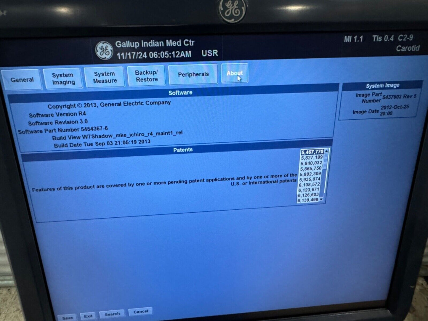 GE Logiq E9 4D Ultrasound with two Probe Volumetric RAB6 &Convex C2-9 DOM 2014 #