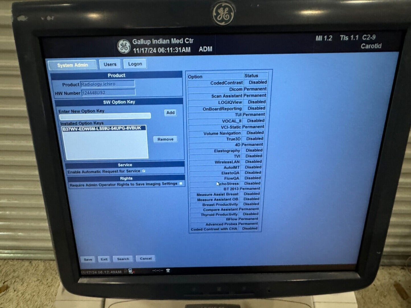 GE Logiq E9 4D Ultrasound with two Probe Volumetric RAB6 &Convex C2-9 DOM 2014 #