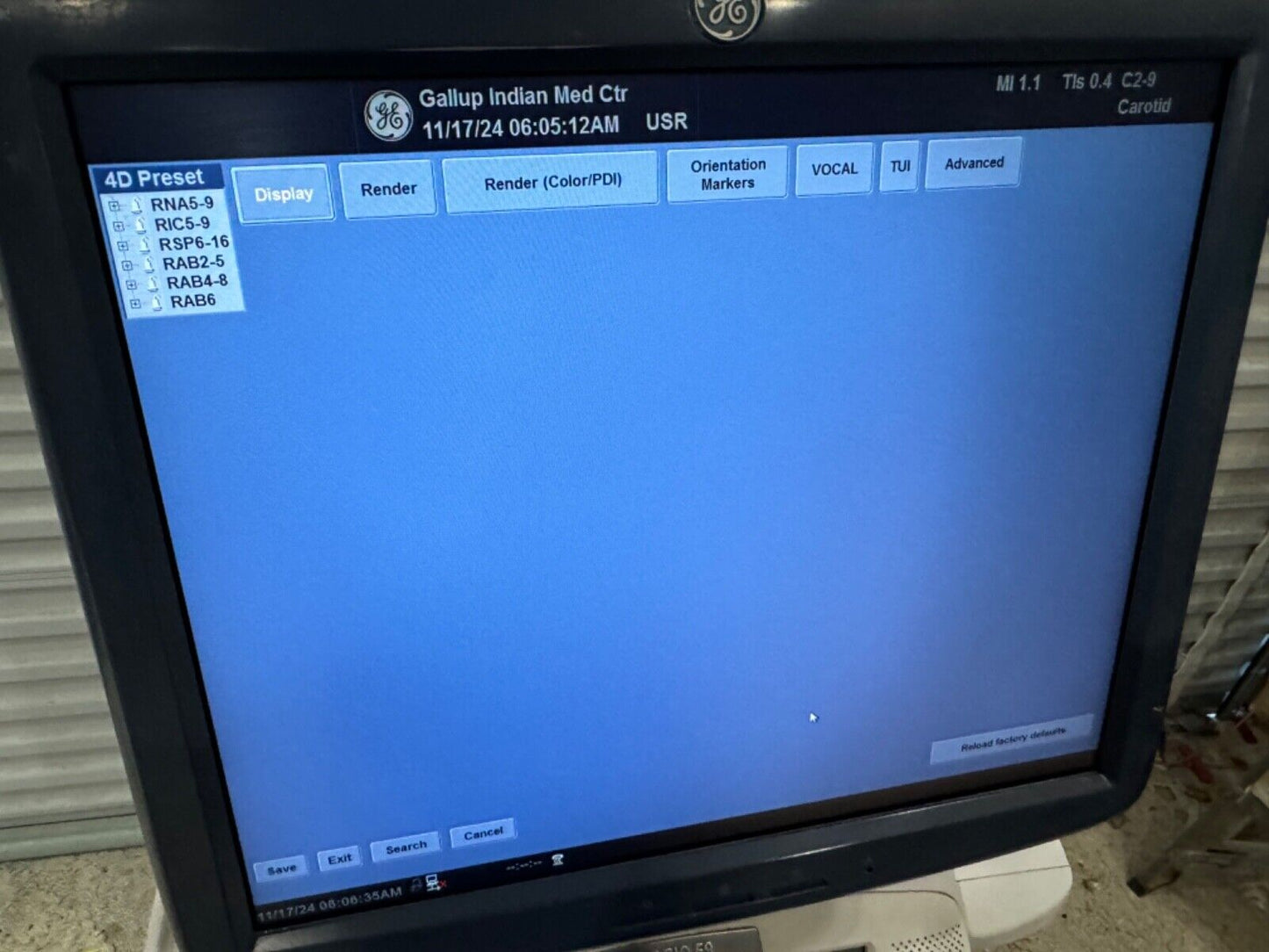 GE Logiq E9 4D Ultrasound with two Probe Volumetric RAB6 &Convex C2-9 DOM 2014 #
