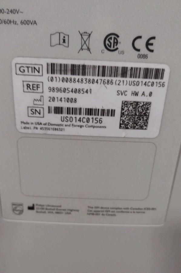 PHILIPS EPIQ C Ultrasound- 2014 All Options Activated & two probes C5-1 , L12-3 #