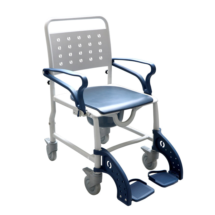 Commode Wheelchair Multifunctional Shower Toilet Bath Chair #