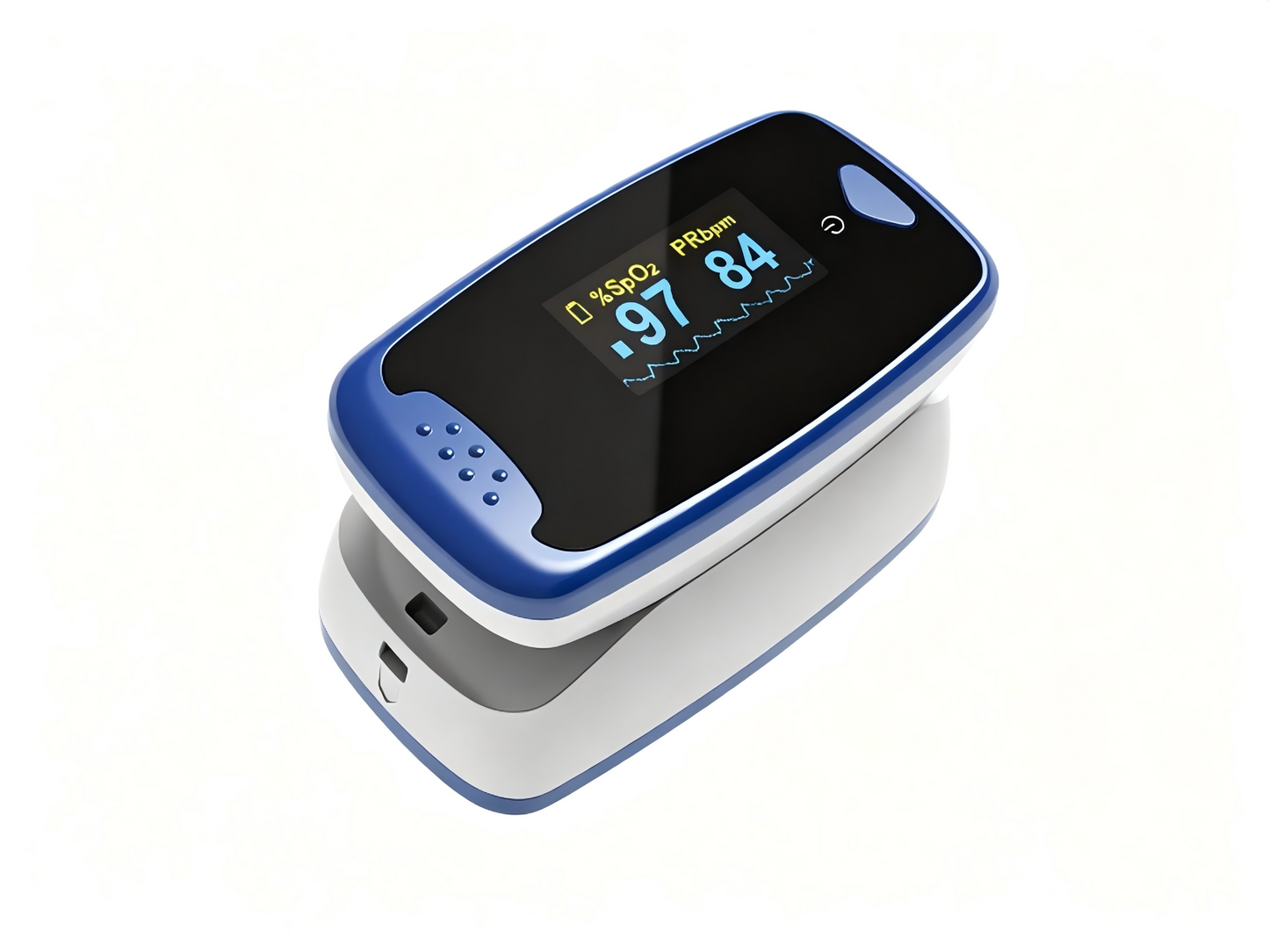 CMS50D2-1 Fingertip Pulse Oximeter | TFT SpO2 Monitor with PI & Auto-Rotating Display #