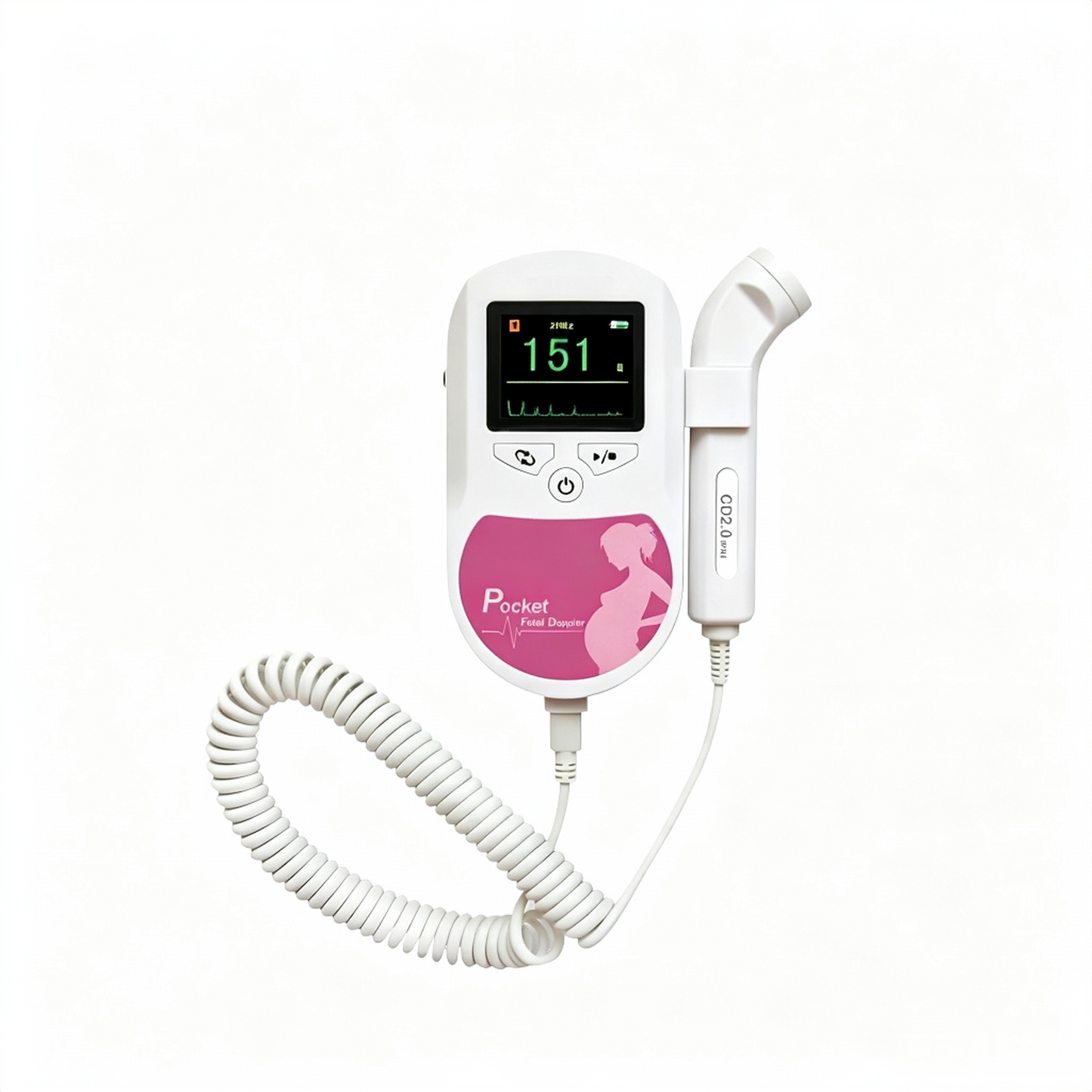 Baby Sound C1 Fetal Doppler | Color Screen Baby Heart Monitor with Memory & PC Review #