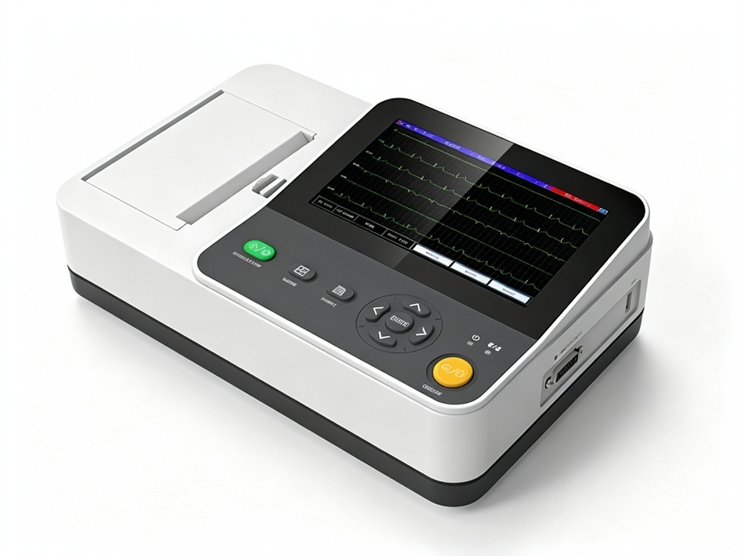 E6 12-Lead ECG Machine | 7" Touch Screen Electrocardiograph with Auto-Analysis #