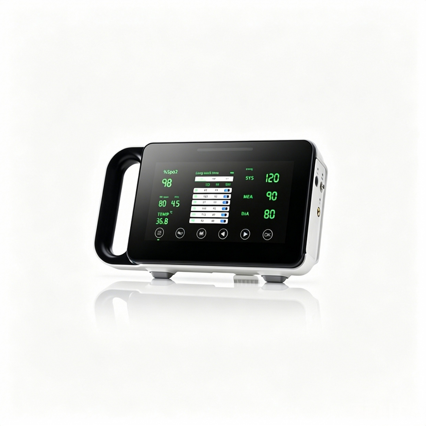 E7 LED Portable Vital Signs Monitor | Lightweight General Ward Patient Monitor #