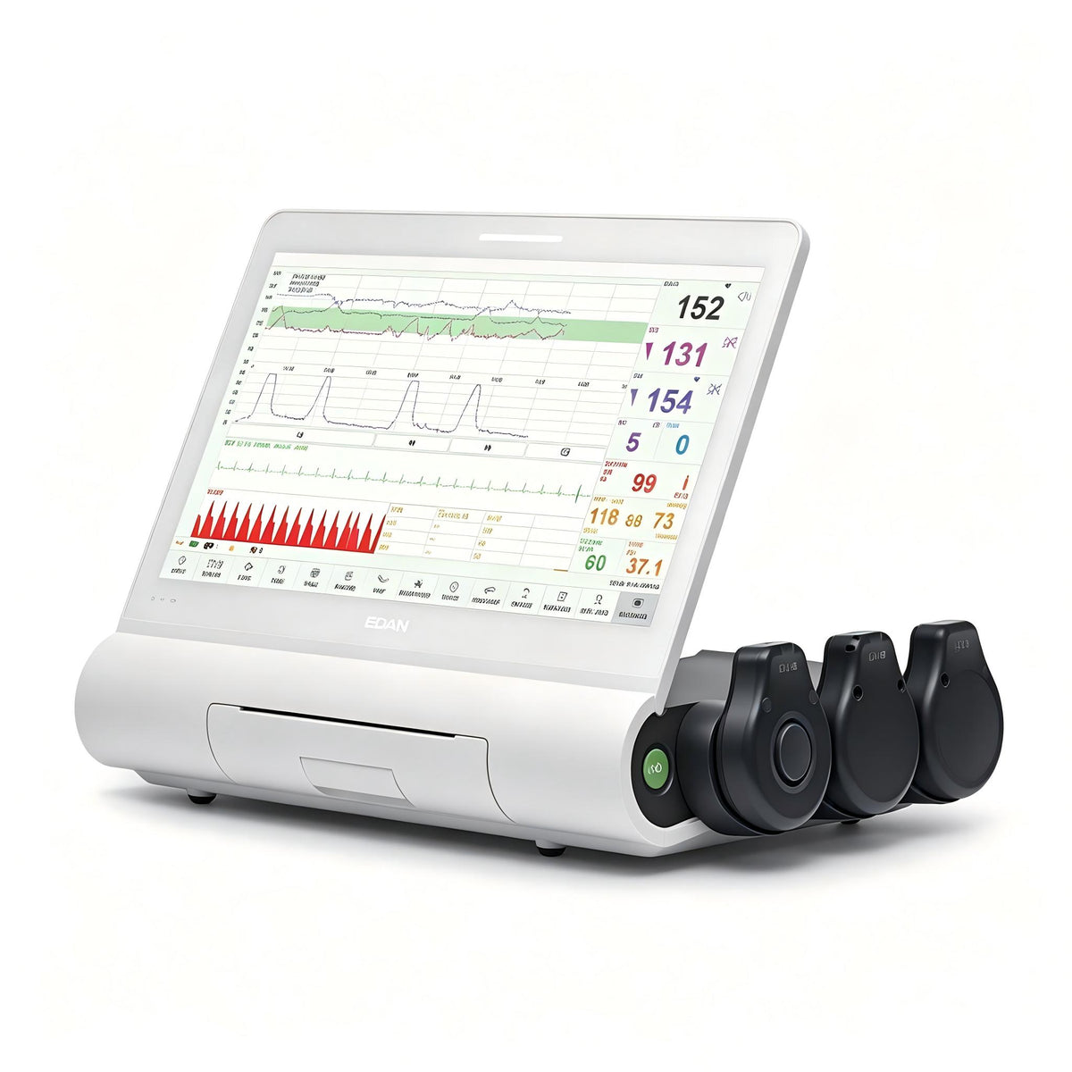 EDAN F15 fetal and maternal monitor with 15.6-inch touchscreen for obstetrical monitoring