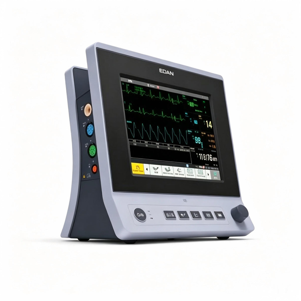 EDAN X8 multi-parameter patient monitor with 8-inch color touchscreen for bedside vital signs monitoring