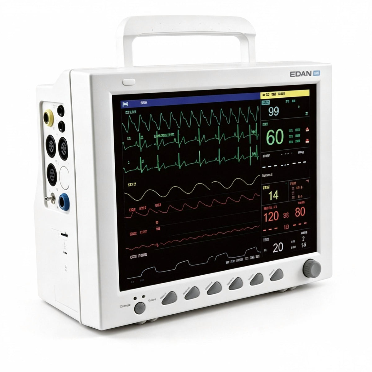 EDAN iM8 compact multi-parameter patient monitor with 12.1-inch color display for bedside vital signs monitoring