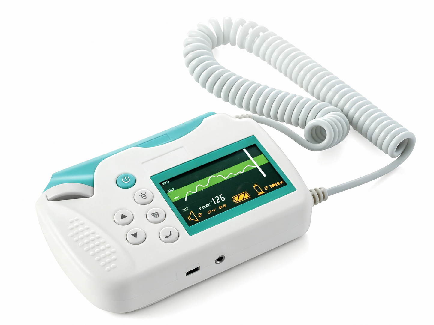GHM L6C Ultrasound Fetal Doppler – Portable 2.4" Display Fetal Heart Rate Monitor with Numeric & Waveform Display, Trend Graph, DSP Technology, Rechargeable Battery, and USB Charging #
