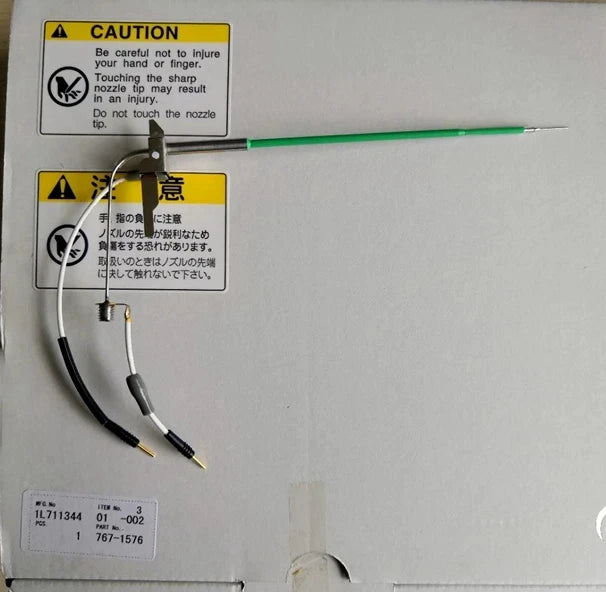 NJK11392 Hitachi 7600 Sample Needle (767-1576), Original and New #