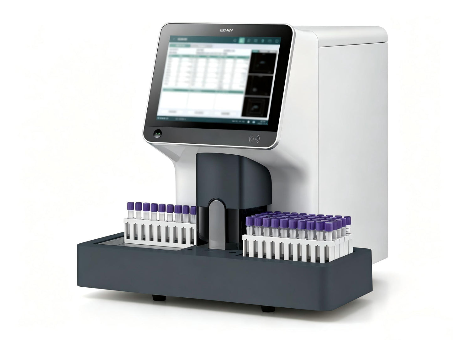 EDAN H80S 5-part hematology analyzer with 12.1-inch touchscreen and 80 samples per hour throughput