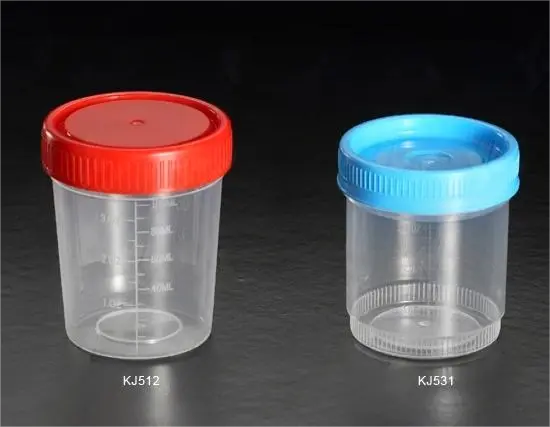 Sterile Disposable 60ml Plastic Urine Specimen Container #