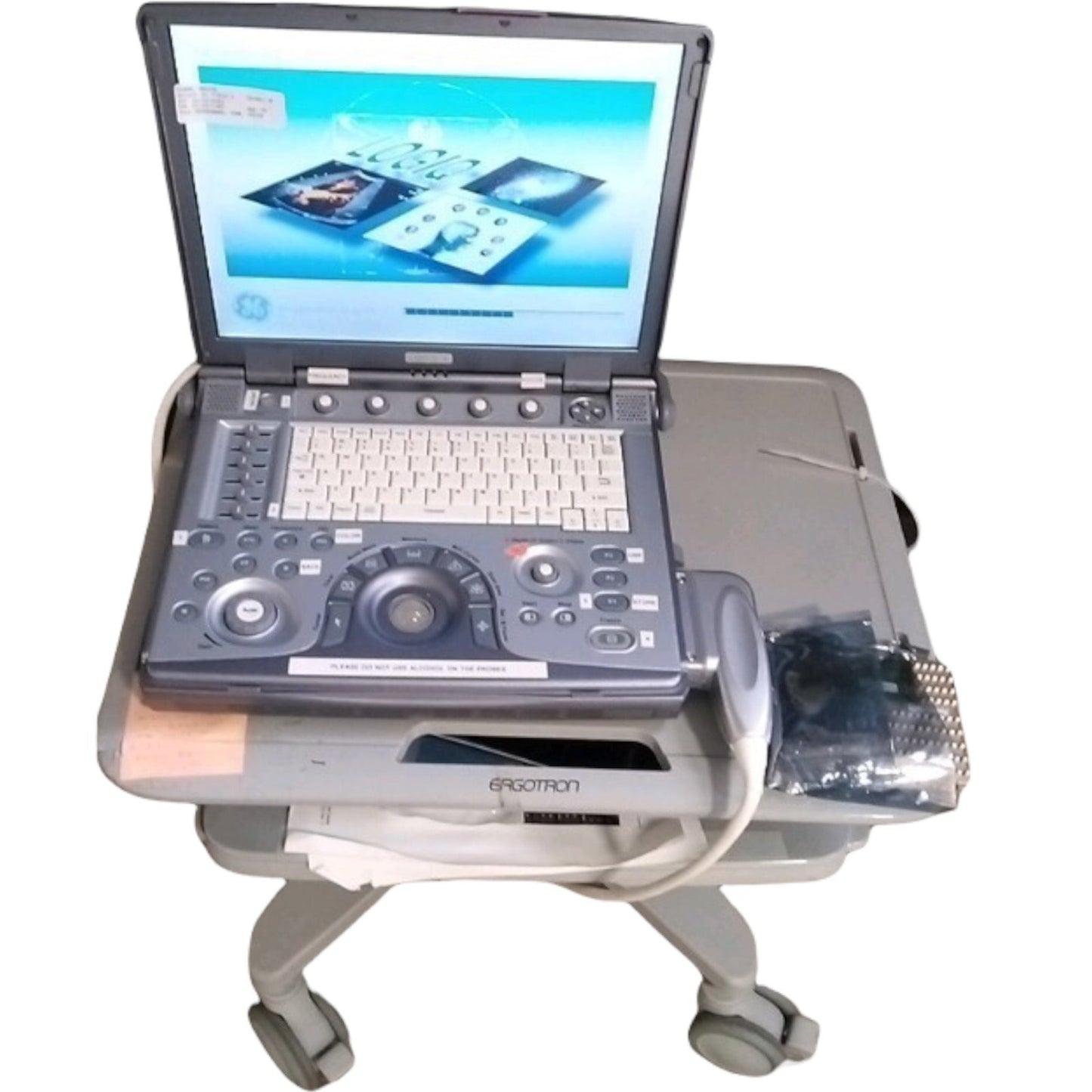 GE LOGIQ E Portable Ultrasound with 12L Probe and Trolley #