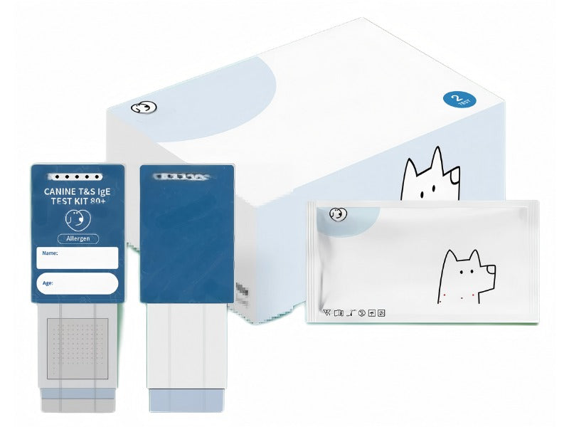 Canine T&S IgE Allergy Test Kit(T+80S) Rapid Test(A box contains two units)#