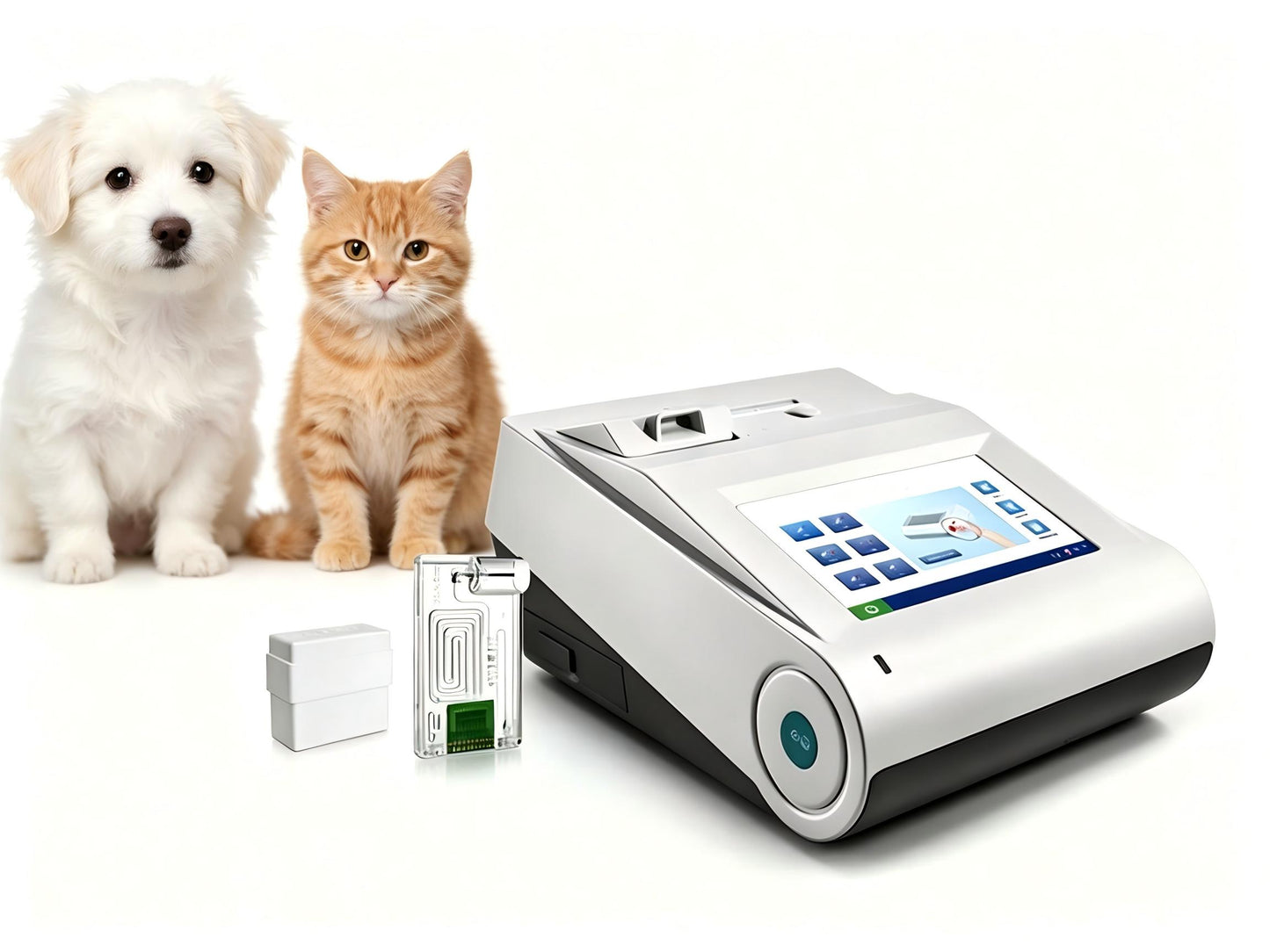 EDAN i15 Vet portable veterinary blood gas and chemistry analyzer with 7-inch touchscreen