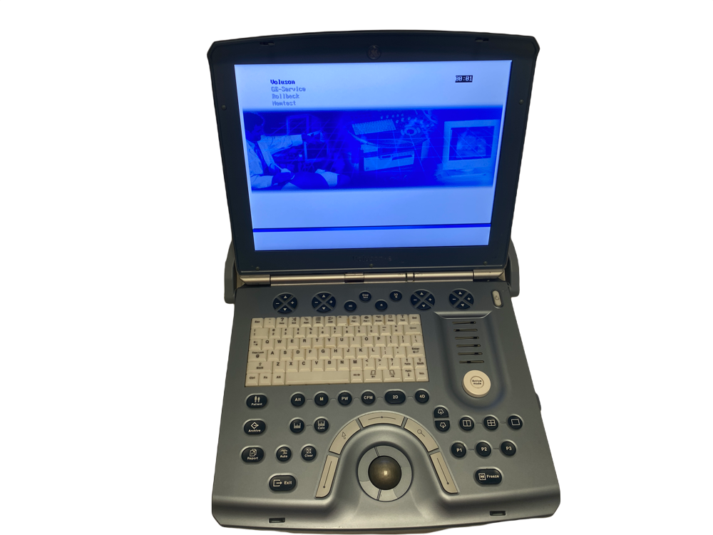 GE VOLUSON E PORTABLE ULTRASOUND MACHINE WITH 1 PROBE (AB2-7-RS) #