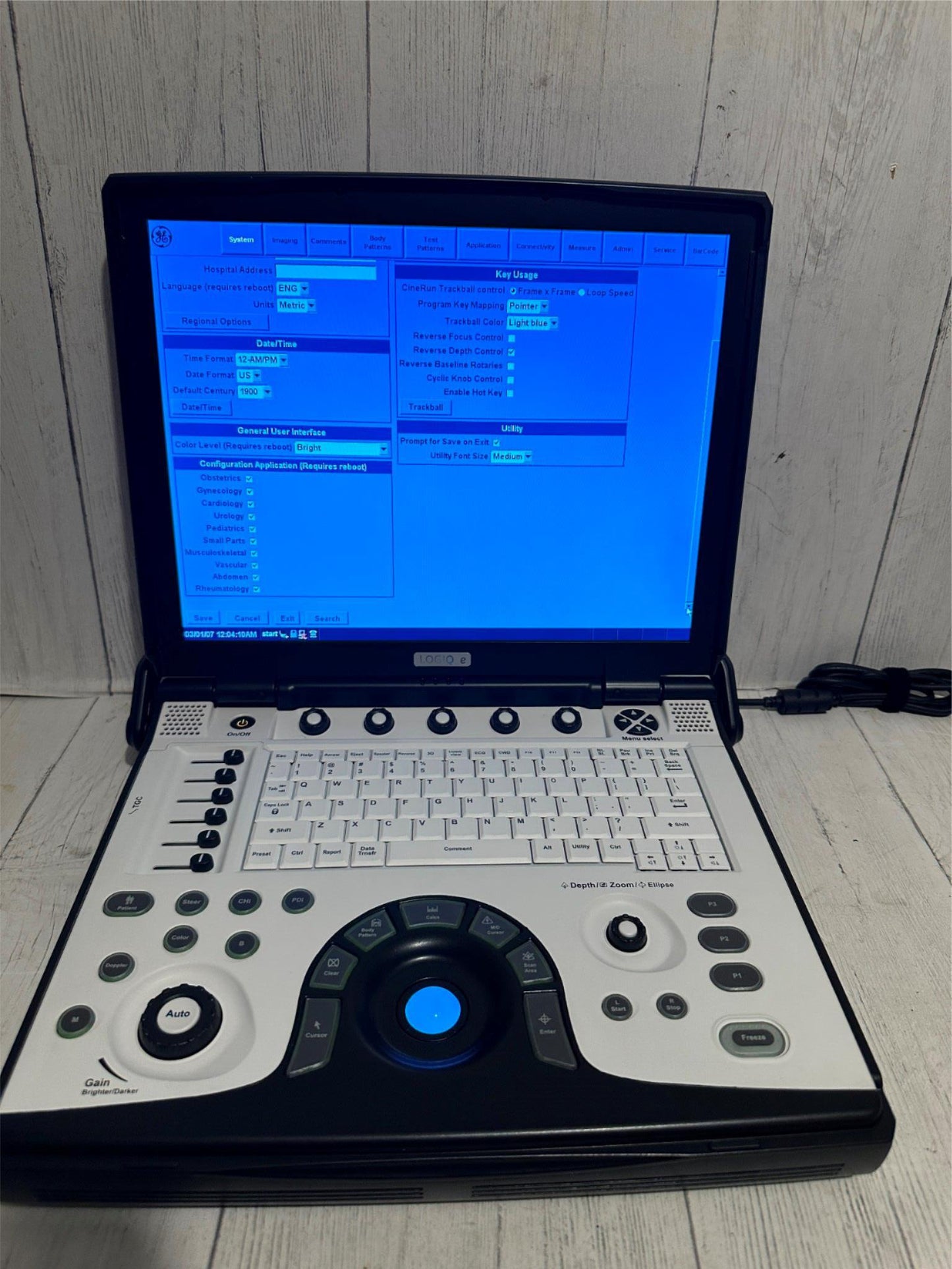 BT12 GE LOGIQ E Next Ge Ultrasound 2012, Vascular,OBGYN, MSK #