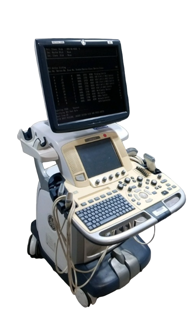 GE LOGIQ E9 ULTRASOUND MACHINE WITH 4 PROBES (S1-5, 9L-D, ML6-15,C1-5) 2009 #