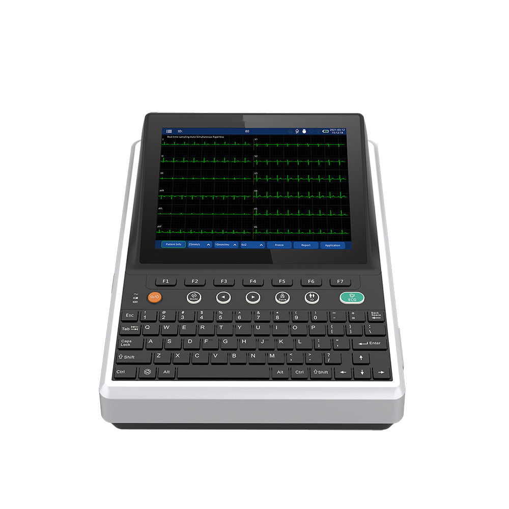 Digital Twelve Channel ECG Machine 12 Channels Leads EKG Machine #