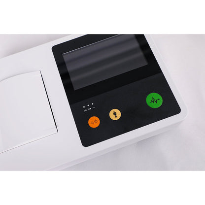 Medical Electrocardiogram 12 Leads 3 Channel Portable ECG EKG Machine #