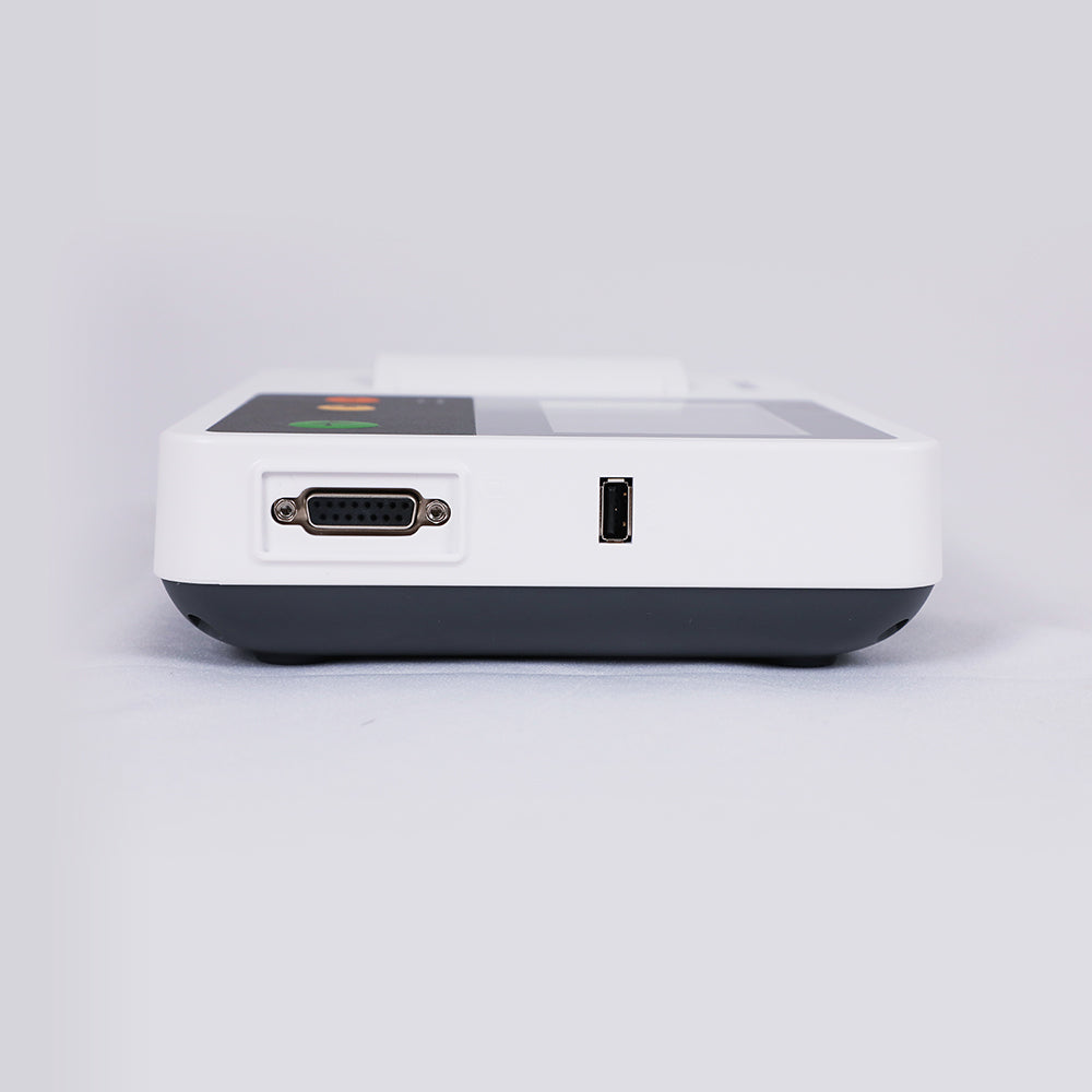 Medical Electrocardiogram 12 Leads 3 Channel Portable ECG EKG Machine #