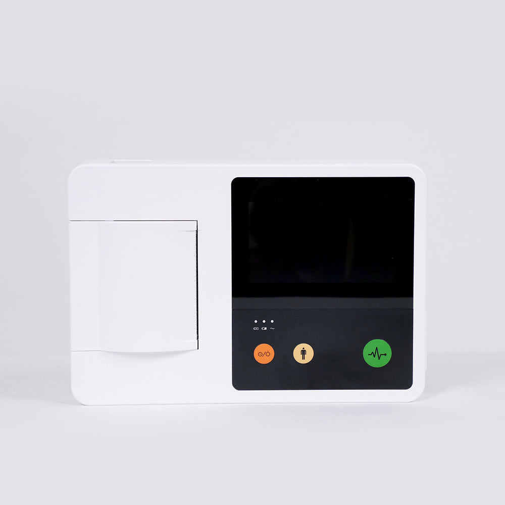 Medical Electrocardiogram 12 Leads 3 Channel Portable ECG EKG Machine #