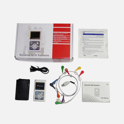 Dynamic Electrocardiograph System 24 Hours Holter ECG Machine #