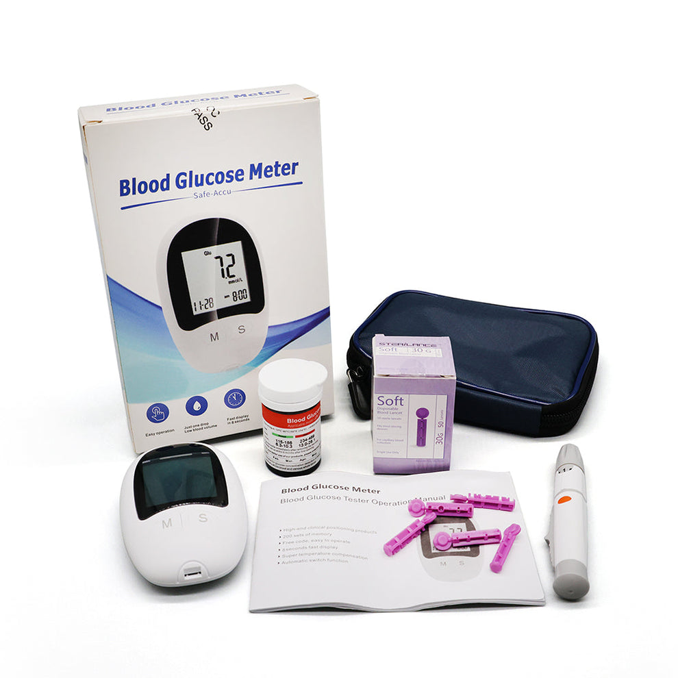Diabitis Machine White Blood Glucose Meter Blood Sugar Meter Diabetes Testing Machine ...