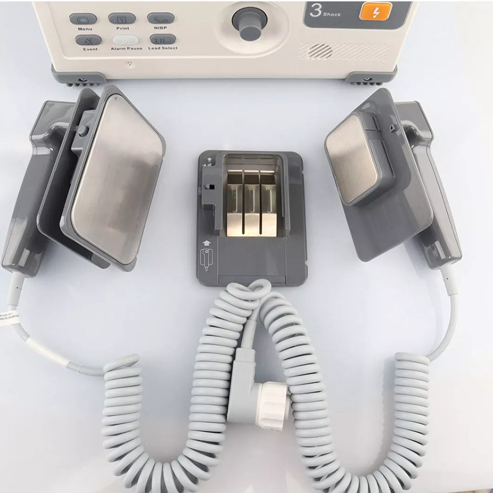 Hospital Biphasic Defibrillator Machine ECG Pacer Manual Defibrillation Monitor #