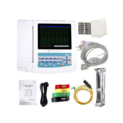 CONTEC ECG1200G Electrocardiograph Portable Digital 12 Channel Electrocardiograph #