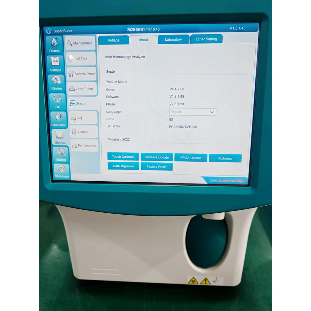 3-Part Blood Cell Counter CBC Hematology Analyzer #