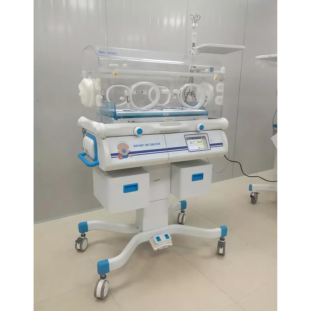 Infant Care Equipment Baby Incubator Double Wall Hood Air and Skin Mode Infant Newborn Incubator #