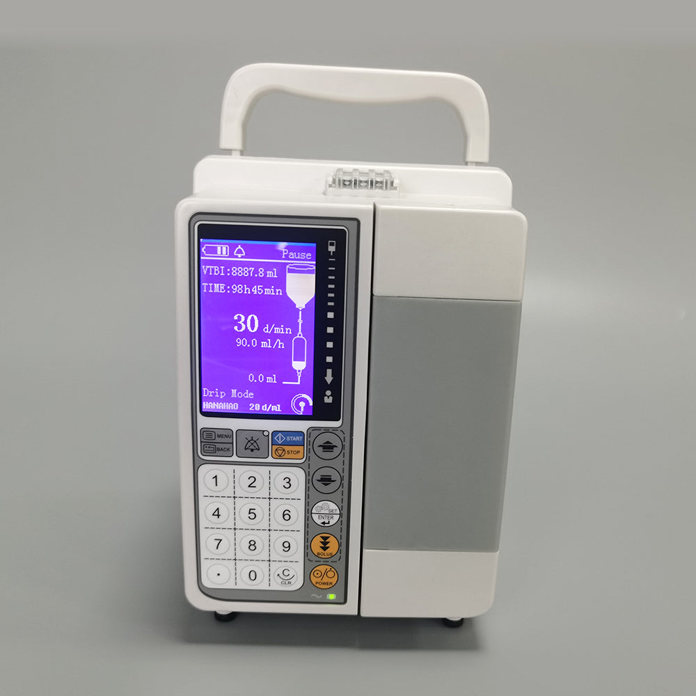 Medical Portable Infusion Pump LCD Display Automatic Volumetric IV Fluid Infusion Pump #