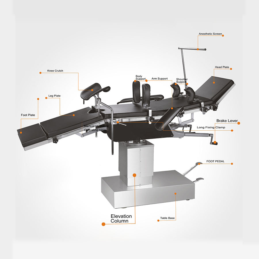 FDA Manual Operating Table Operating Theater Table #