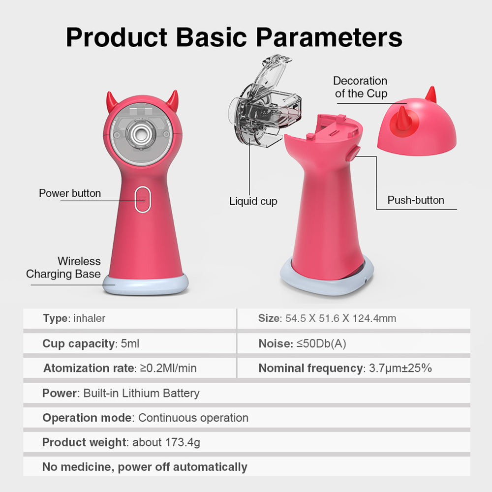 Baby Asthma Nebulizer Handheld Mesh Nebulizer Machine #