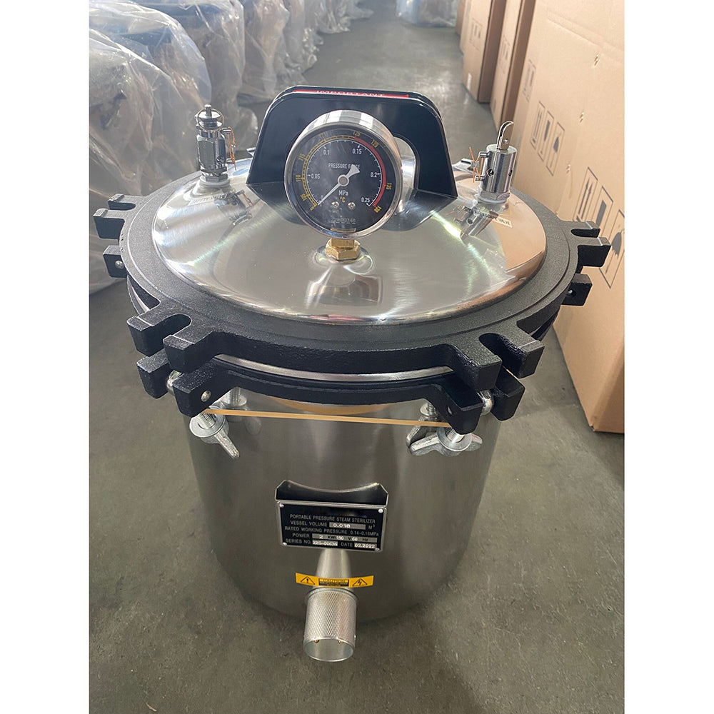 Medical Autoclave Steam Electric or LPG Heated Portable Pressure Steam Sterilizer #